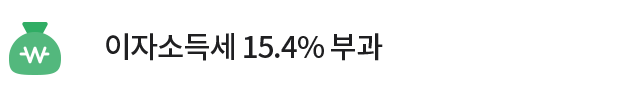 이자소득세 15.4% 부과